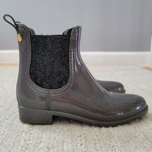 Lemon Jelly Glitter Sparkle Sardenha Rain Boot Women 7